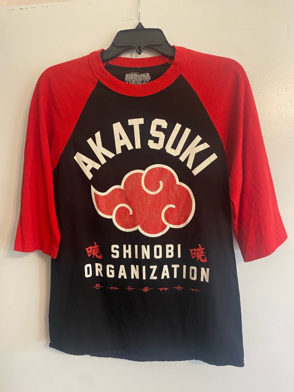 Ripple Junction Naruto Shippuden 3/4 Sleeve Top- Size S (Juniors)
